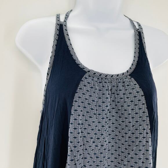 CAbi 5202 Navy Blue Cross Back Loose Fit Thin Strap Keyhole Back Tank Top S - Picture 4 of 11